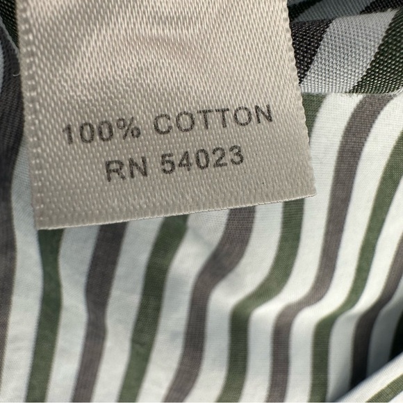 Banana Republic Men's Fitted Long Sleeve Striped Shirt S - 14-14.5 - Picture 7 of 9